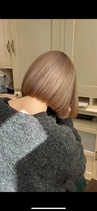 ミディアム カラー 🤎韓国ヘア ベージュ まゆか🤎のヘアスタイル