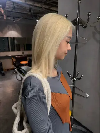 ミディアム カラー パーマ ヘアアレンジ 心斎橋美容室 Junのヘアスタイル