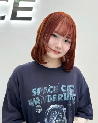 ショート カラー ヘアアレンジ 縮毛矯正🤍 ボブ/ HIKARIのヘアスタイル