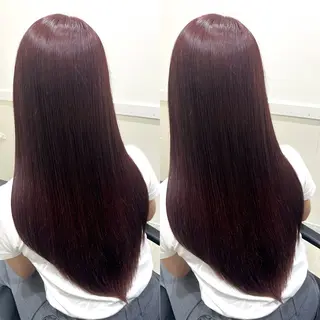 ロング 縮毛矯正/髪質改善 カラー/レイヤーのヘアスタイル