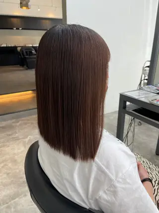 ミディアム 🍒暖色カラー🔥 栗俣嵐のヘアスタイル