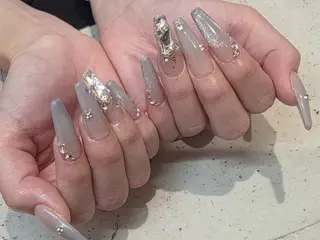 ネイル 韓国/ワンホン/長さ 出しつけ放題🎀のネイルデザイン