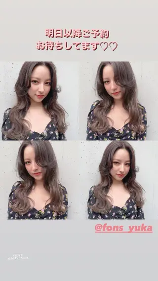 ロング カラー 透明感カラー✂︎ /縮毛矯正/YUKAのヘアスタイル
