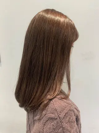 セミロング カラー 髪質改善/縮毛矯正 🎀小林 唯 🎀のヘアスタイル