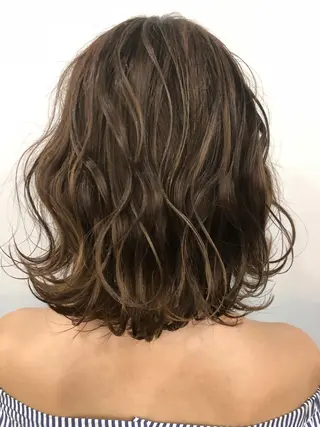 ミディアム カラー ワンホンレイヤー エクステづまのヘアスタイル