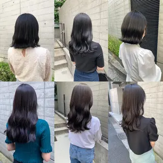 セミロング ✨色持ちの良い艶 カラー✨蟹江真世のヘアスタイル