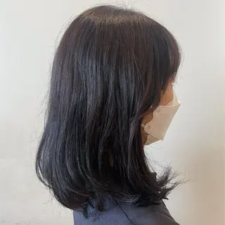 ミディアム カラー ミヤワキ モモコのヘアスタイル