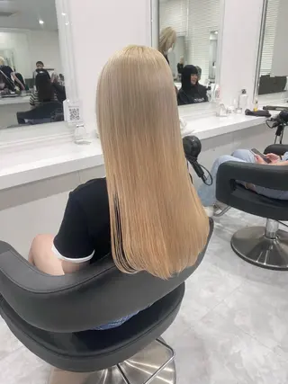 ロング カラー 色落ち綺麗🩰ハイ トーン🎀RINKAのヘアスタイル