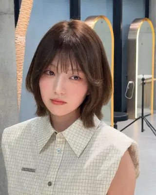 ミディアム けいし🐬ボブ 美髪縮毛矯正のヘアスタイル