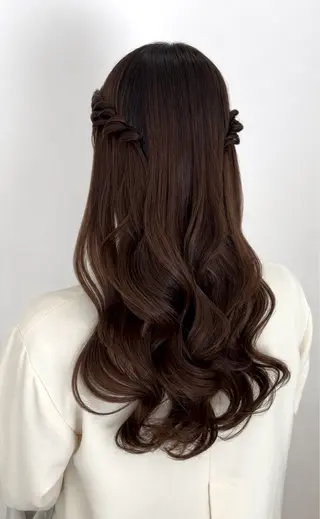 ロング ヘアアレンジ ヘアセット🎀推し活 市川駅近🩵MIHOのヘアスタイル