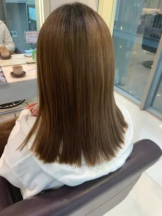 ロング カラー ハイトーンカラー🤍 山下 優華のヘアスタイル