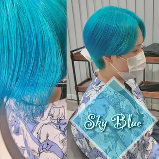 ショート カラー 雅/ダブルカラー/ 白髪ぼかしハイライトのヘアスタイル