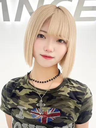 ショート カラー ヘアアレンジ 縮毛矯正🤍 盛れるボブ/ひかりのヘアスタイル