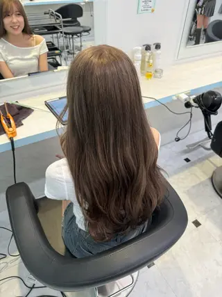 ロング カラー 🤎モテ髪&透明感 ミルクティー🥣🤎のヘアスタイル