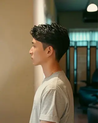 パーマ メンズ メンズショート タチカワユウキのヘアスタイル