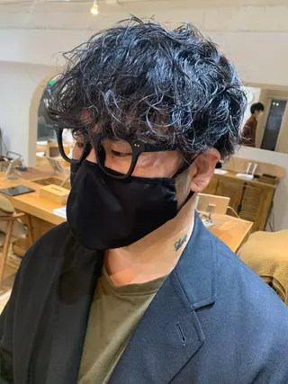 パーマ メンズ 三矢 ちなつのヘアスタイル