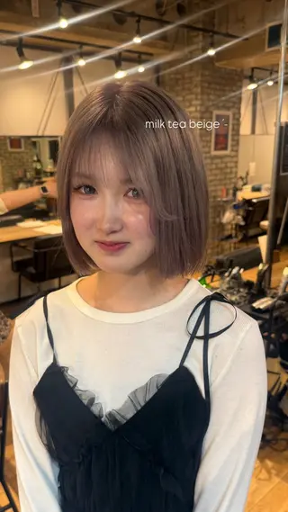 ショート カラー おくにし はなのヘアスタイル