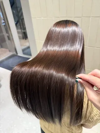 ロング カラー パーマ ヘアアレンジ 縮毛矯正/髪質改善/ ブリーチ毛/木元渓太のヘアスタイル