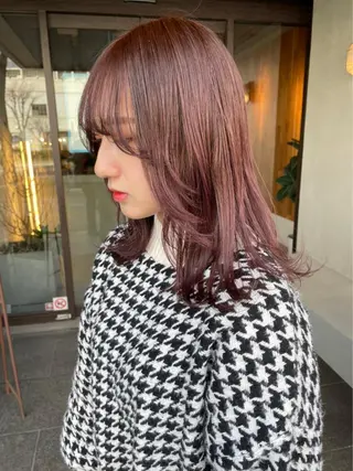 ミディアム カラー ピンクカラー/ mana🎀のヘアスタイル