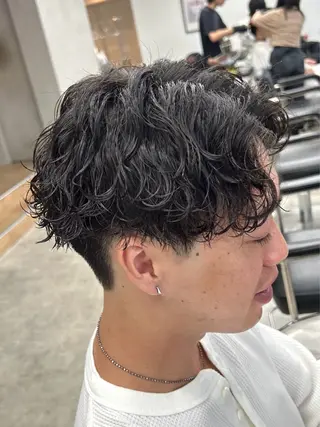 パーマ メンズ 新潟駅前/シャドウ パーマ/横堀陵太のヘアスタイル