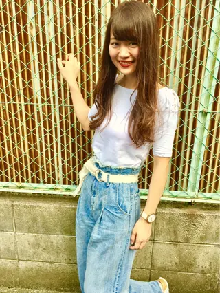 ロング カラー 安陪 寛史のヘアスタイル