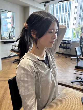 ロング 檜谷 晴　顔周りカットのヘアスタイル