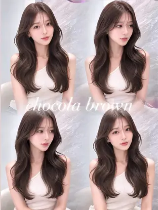 セミロング カラー ヘアアレンジ 🖤kana韓国ヘア 艶髪カラー特化🖤のヘアスタイル
