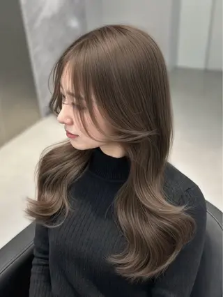 ロング カラー 心斎橋/ブリーチなし 髪質改善/レイヤーのヘアスタイル