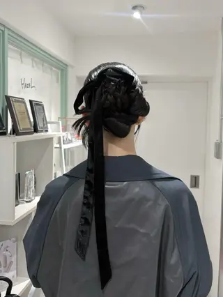 ヘアアレンジ 韓国ヘア🇰🇷 𝑳𝒊𝒏𝒂🤍のヘアスタイル