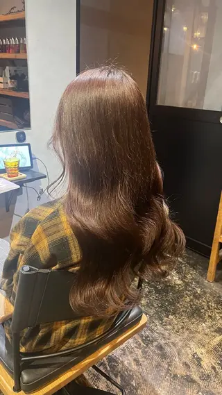 ロング カラー 透明感カラー/パーマ 🌀アオノのヘアスタイル