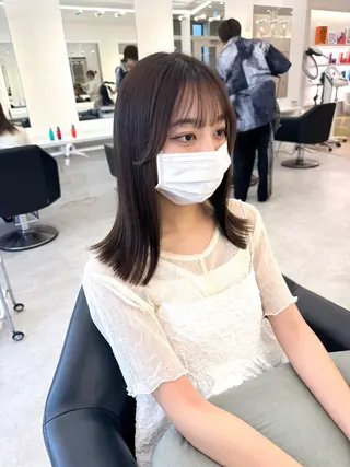 ロング カラー NANO/ ブリーチ×レイヤーのヘアスタイル
