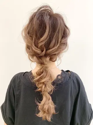 セミロング ヘアアレンジ パーマモデル募集中 ✨Ukyoのヘアスタイル