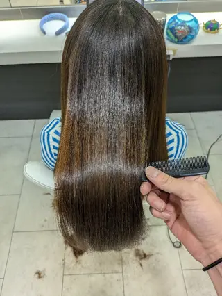 ロング カラー ✨METEO導入店✨ 髪質改善×縮毛矯正のヘアスタイル