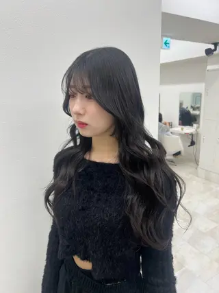 ロング リコ 渋谷 ハッシュカットのヘアスタイル