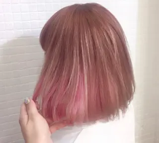 ミディアム カラー ヘアアレンジ 🪄🫧ハイトーン/ 乙津茜🐰L'wisのヘアスタイル