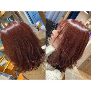 カラー 🩵盛れる顔周り/ 艶カラーemi🩵のヘアスタイル
