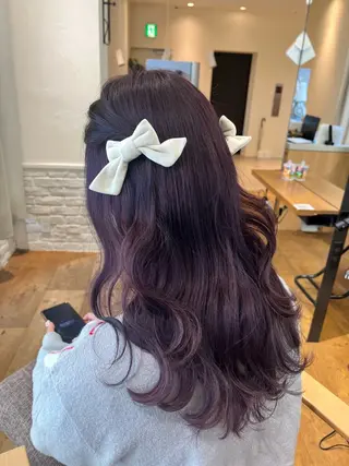ロング カラー ヘアアレンジ 🪞ボブ特化/顔 まわり🧸mai🎀のヘアスタイル