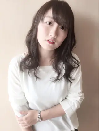 セミロング ロング カラー パーマ 湘南パーマ髪質改善 職人　HIROKIのヘアスタイル