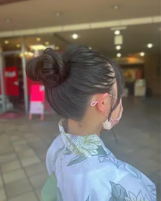 ミディアム ヘアアレンジ ERINA 🤍のマツエク・マツパデザイン