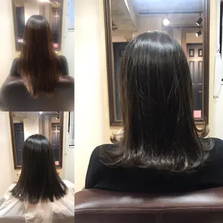 セミロング カラー 今井 三智也のヘアスタイル