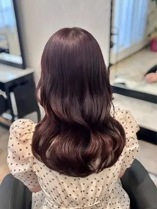 ロング カラー 𝒎𝒐𝒆🩰 名駅/ヘアメ/暖色♡のヘアスタイル