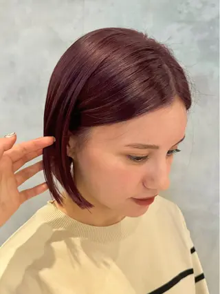 ミディアム カラー ヘアアレンジ レイヤー×ベージュ ×暖色🩷AINAのヘアスタイル