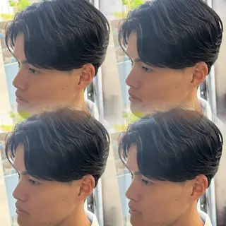 ミディアム メンズ 焼津メンズパーマ特化 大石雄生のヘアスタイル