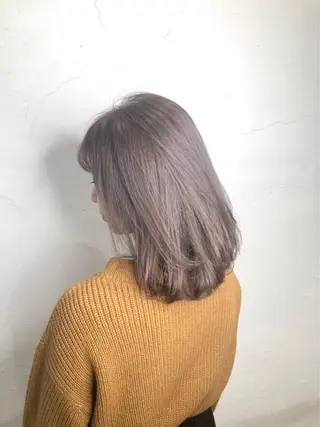 ミディアム カラー パーマ ヘアアレンジ メンズ まつげと眉 Meliaのマツエク・マツパデザイン
