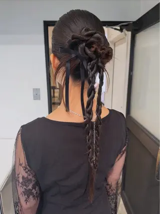 ロング ヘアアレンジ 透明感似合わせカラー 🍀あかり🍀のヘアスタイル