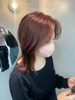 ミディアム カラー レイヤー暖色カラー 池袋Yamamotoのヘアスタイル