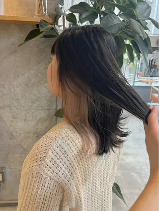 ミディアム カラー ハイトーンカラ ー/小川のヘアスタイル