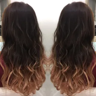 セミロング ロング カラー 髪質改善 中川 翔のヘアスタイル