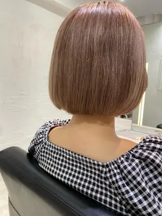 ミディアム 🐩透明感ミルクティ ーピンクニイナ🐩のヘアスタイル
