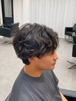 ミディアム パーマ メンズ いちかわ ことねのヘアスタイル
